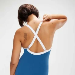 Speedo Shaping Printed Entwine Swimsuit -Blue Wave speedo shaping printed entwine swimsuit 6