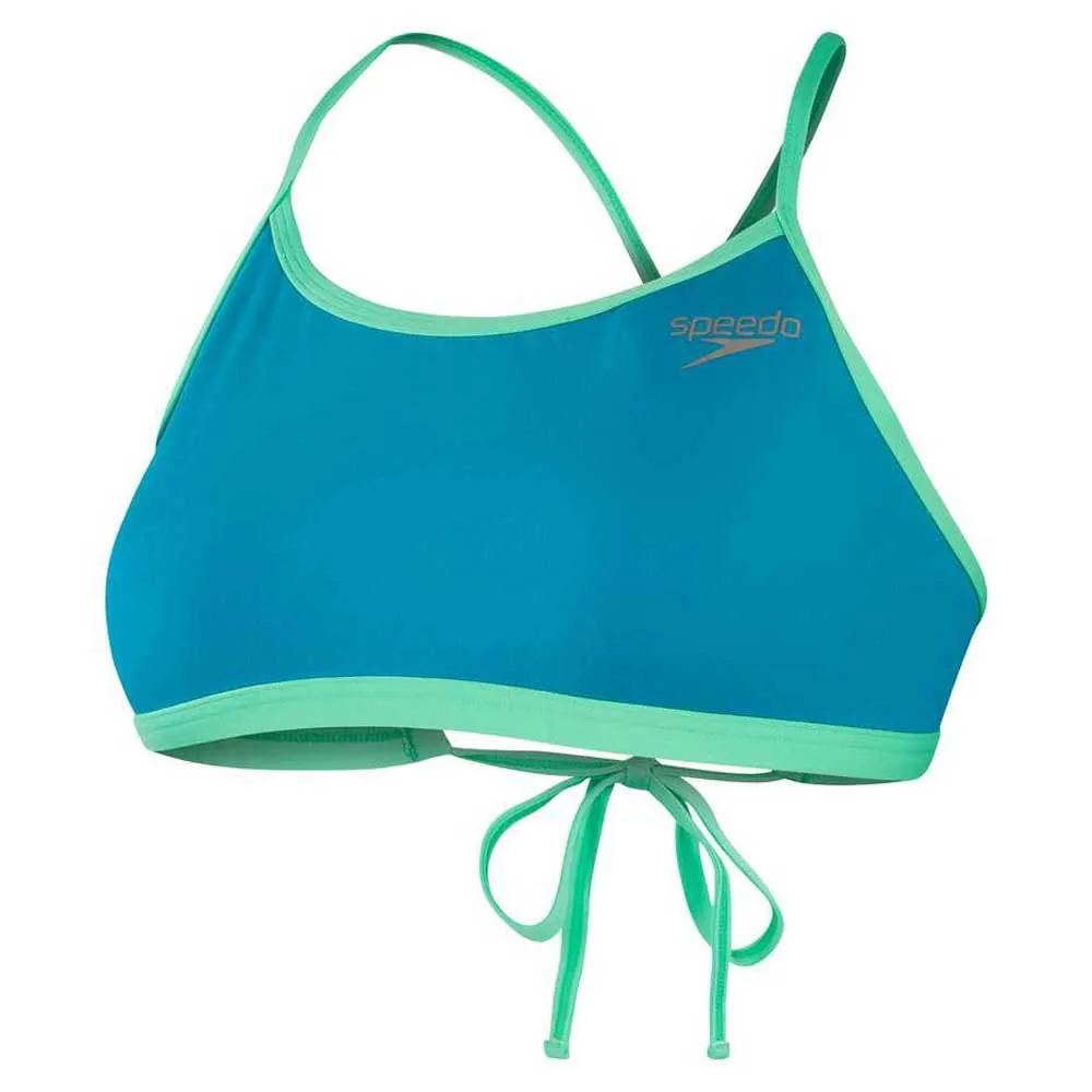 Speedo Solid Tie-Back Crop Bikini Top 1 Speedo Solid Tie-Back Crop Bikini Top