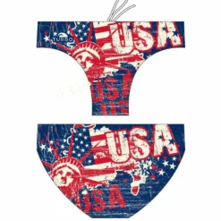 TURBO USA Vintage Map 2013 Swimming Brief -Blue Wave turbo usa vintage map 2013 swimming brief 2