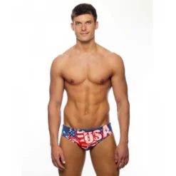 TURBO USA Vintage Map 2013 Swimming Brief -Blue Wave turbo usa vintage map 2013 swimming brief 3