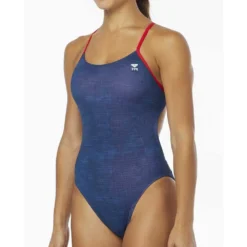 TYR Sandblasted Cutoutfit Swimsuit -Blue Wave tyr sandblasted cutoutfit swimsuit 2
