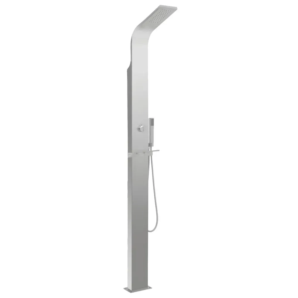 VIDAXL Outdoor Shower Stainless Steel Curved 1 VIDAXL Outdoor Shower Stainless Steel Curved