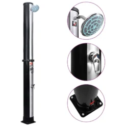 VIDAXL Outdoor Solar Shower With Shower Head And Faucet
