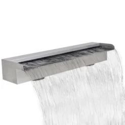 VIDAXL Rectangular Waterfall Pool Fountain Stainless Steel 60 Cm