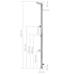 VIDAXL Stainless Steel Garden Shower 11 VIDAXL Stainless Steel Garden Shower -Blue Wave vidaxl stainless steel garden shower 11