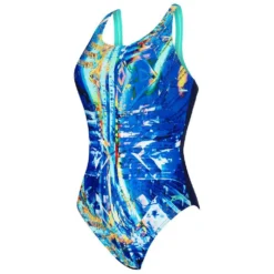 Zoggs Actionback Swimsuit Ecolast+ -Blue Wave zoggs actionback swimsuit ecolast 1 2