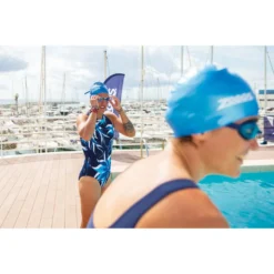 Zoggs Crossback Ecolast+ Swimsuit -Blue Wave zoggs crossback ecolast swimsuit 7