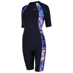 Zoggs Kneesuit Side Print Swimsuit -Blue Wave zoggs kneesuit side print swimsuit 2