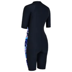 Zoggs Kneesuit Side Print Swimsuit -Blue Wave zoggs kneesuit side print swimsuit 3