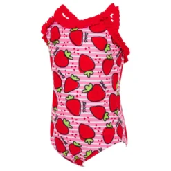 Zoggs Ruffle Crossback Ecolast Swimsuit -Blue Wave zoggs ruffle crossback ecolast swimsuit 2