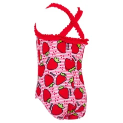 Zoggs Ruffle Crossback Ecolast Swimsuit -Blue Wave zoggs ruffle crossback ecolast swimsuit 3