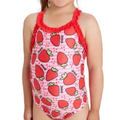 Zoggs Ruffle Crossback Ecolast Swimsuit -Blue Wave zoggs ruffle crossback ecolast swimsuit 4