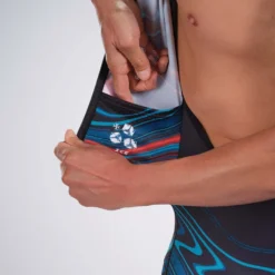 ZOOT Aero Full Zip Lava Short Sleeve Trisuit -Blue Wave zoot aero full zip lava short sleeve trisuit 4