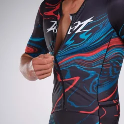 ZOOT Aero Full Zip Lava Short Sleeve Trisuit -Blue Wave zoot aero full zip lava short sleeve trisuit 6