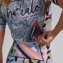 ZOOT LTD Aero Short Sleeve Trisuit -Blue Wave zoot ltd aero short sleeve trisuit 3