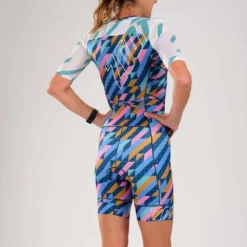 ZOOT Ltd Tri Aero Fz Short Sleeve Trisuit -Blue Wave zoot ltd tri aero fz short sleeve trisuit 17