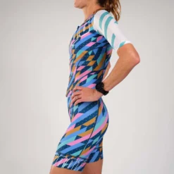 ZOOT Ltd Tri Aero Fz Short Sleeve Trisuit -Blue Wave zoot ltd tri aero fz short sleeve trisuit 18