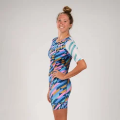 ZOOT Ltd Tri Aero Fz Short Sleeve Trisuit -Blue Wave zoot ltd tri aero fz short sleeve trisuit 19