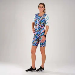 ZOOT Ltd Tri Aero Fz Short Sleeve Trisuit -Blue Wave zoot ltd tri aero fz short sleeve trisuit 27